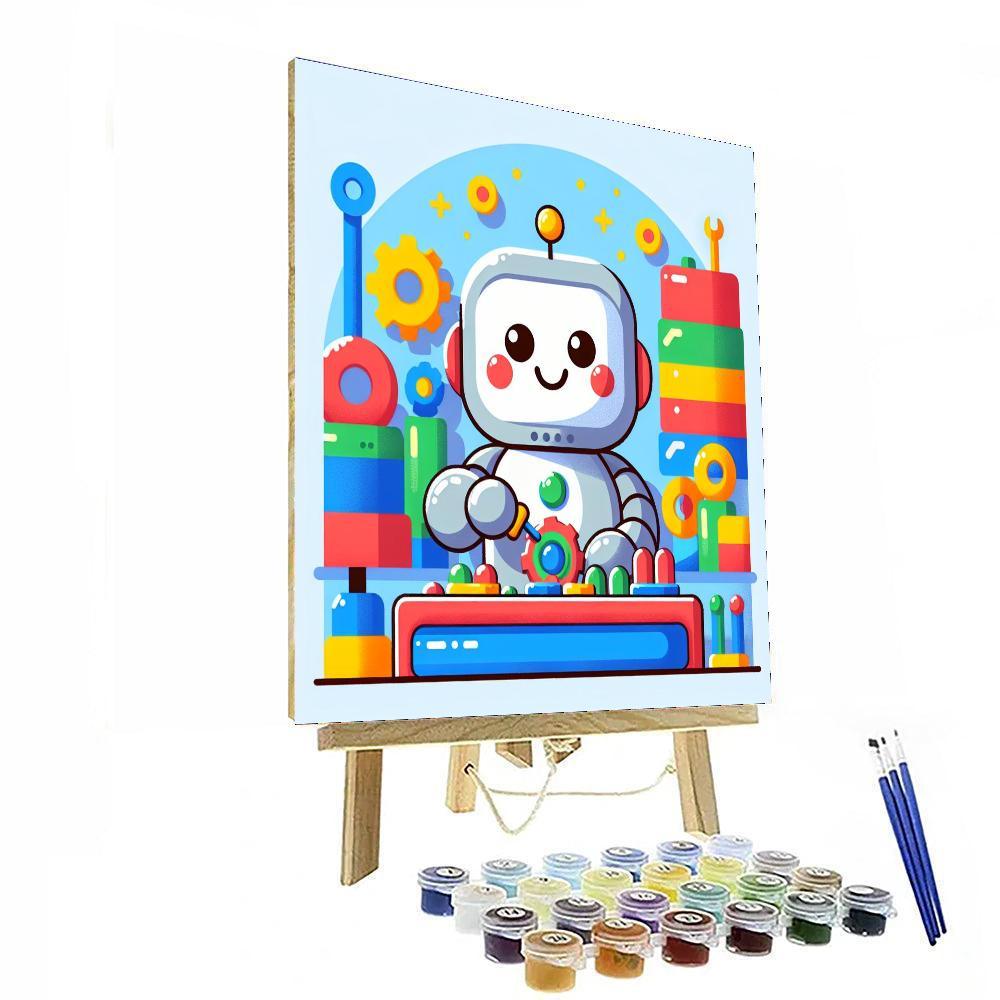 Magical Robot City Painting Number Kit
