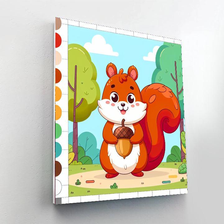 Clever Squirrel Painting By Numbers Kit