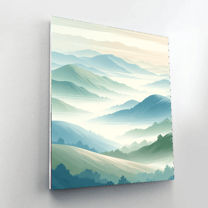Serenity Of Morning Mist Painting Number Kit