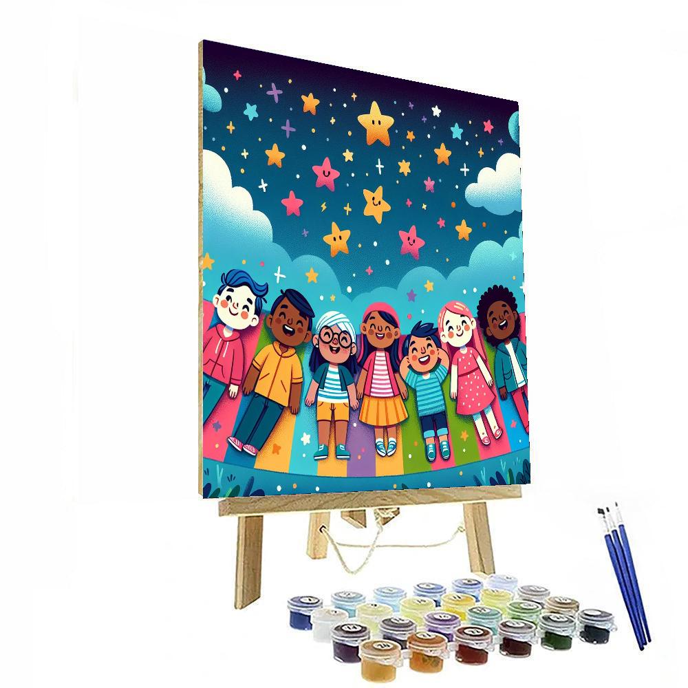 Dreamy Starry Night Adventure DIY Paint By Numbers