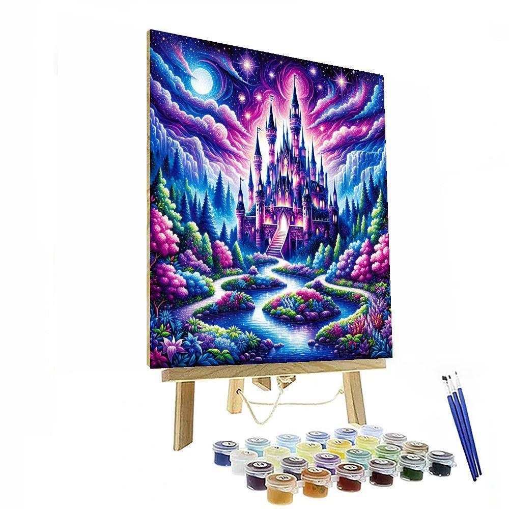 Enchanting Castle At Dusk Paint By Numbers Kits