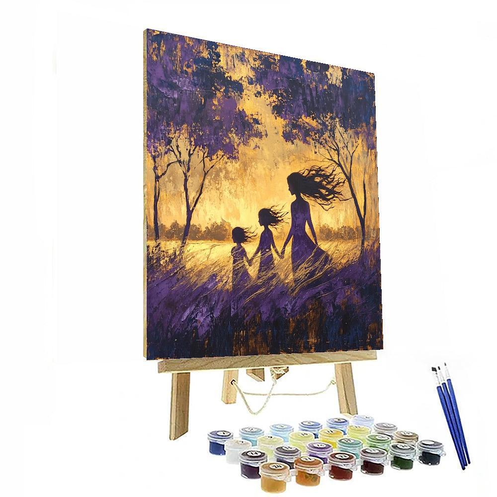 Evening Stroll With Mom DIY Paint By Numbers