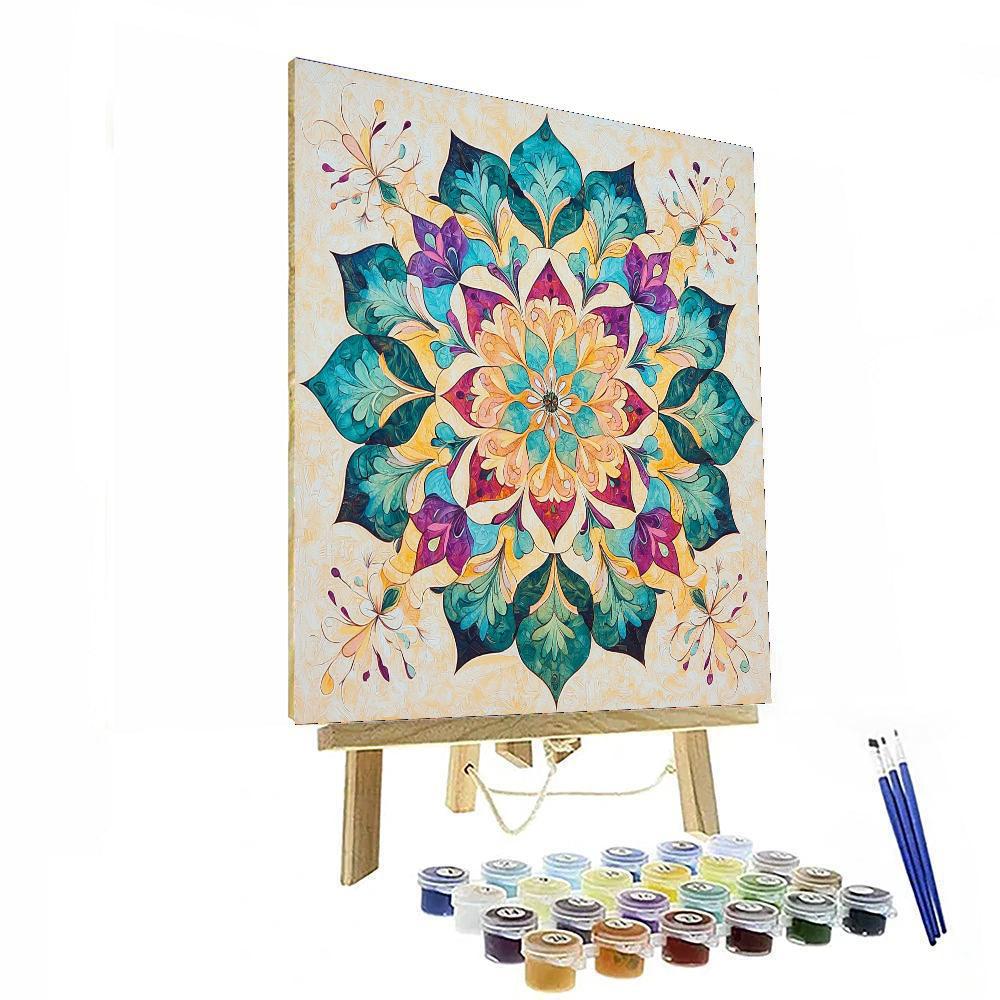 Leonardo Da Vinci Inspired Nature's Mandala  Paint By Numbers
