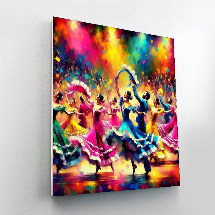 Dazzling Dance Performance Painting By Numbers Kit