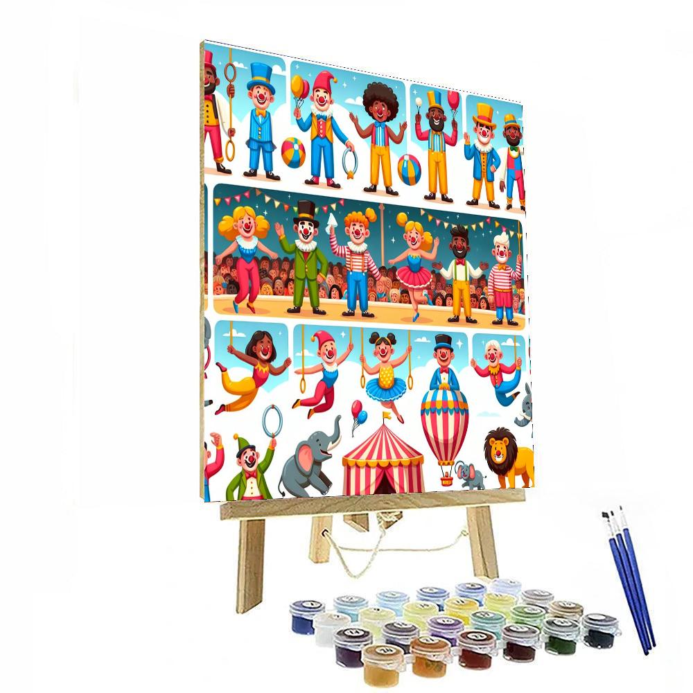 Exciting Circus Fun Number Painting