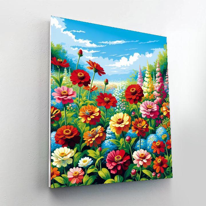 Bright Summer Blossoms DIY Paint By Numbers