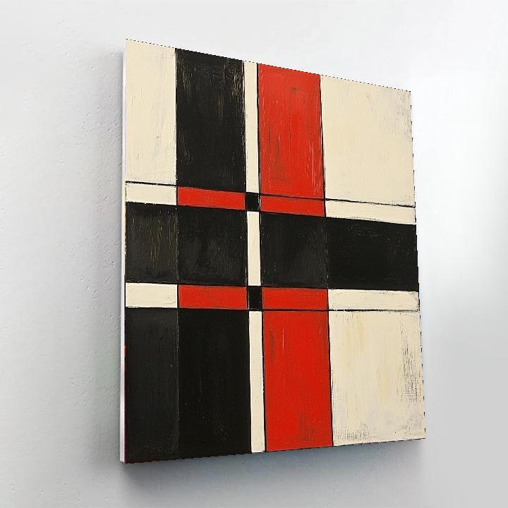 Kazimir Malevich Inspired Contrast Of Thought  Number Painting