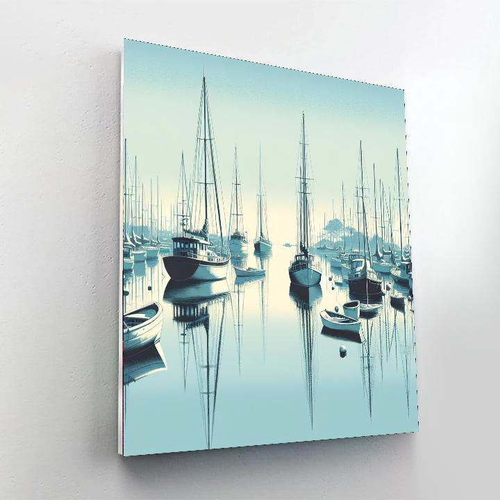 Tranquil Harbor View Paint By Number