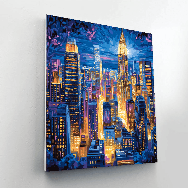 Tamara De Lempicka Inspired Art Deco City Lights  Paint By Number
