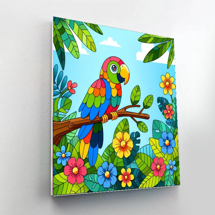 Playful Parrot Fiesta Paint By Color