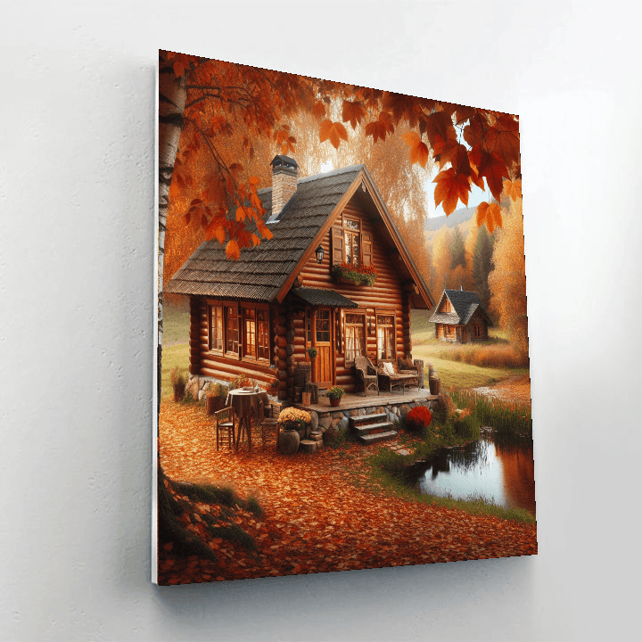 Charming Countryside Cabin Paint By Number
