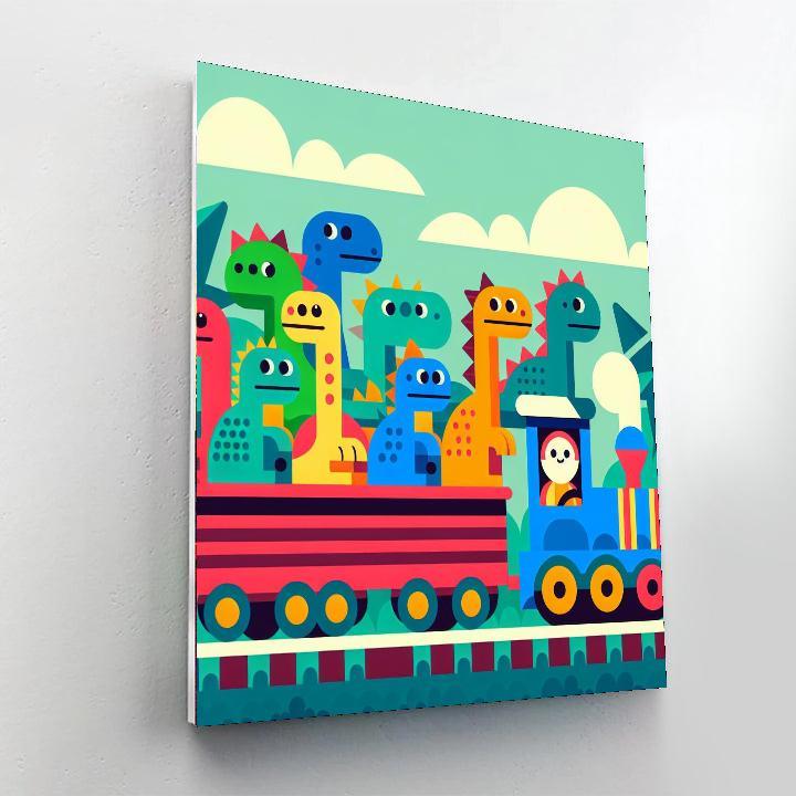 Dinosaur Train Adventure Painting Number Kit