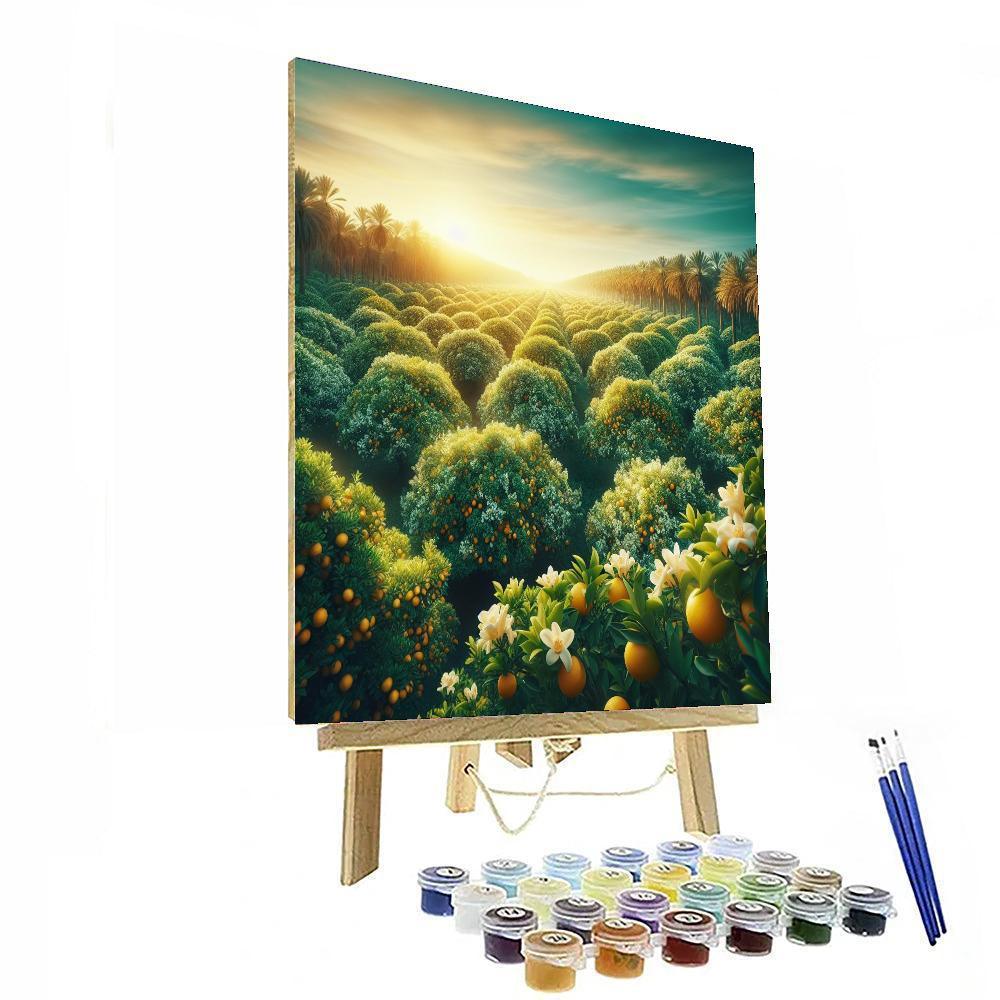 Blossoming Citrus Orchard Paint By Numbers Kits