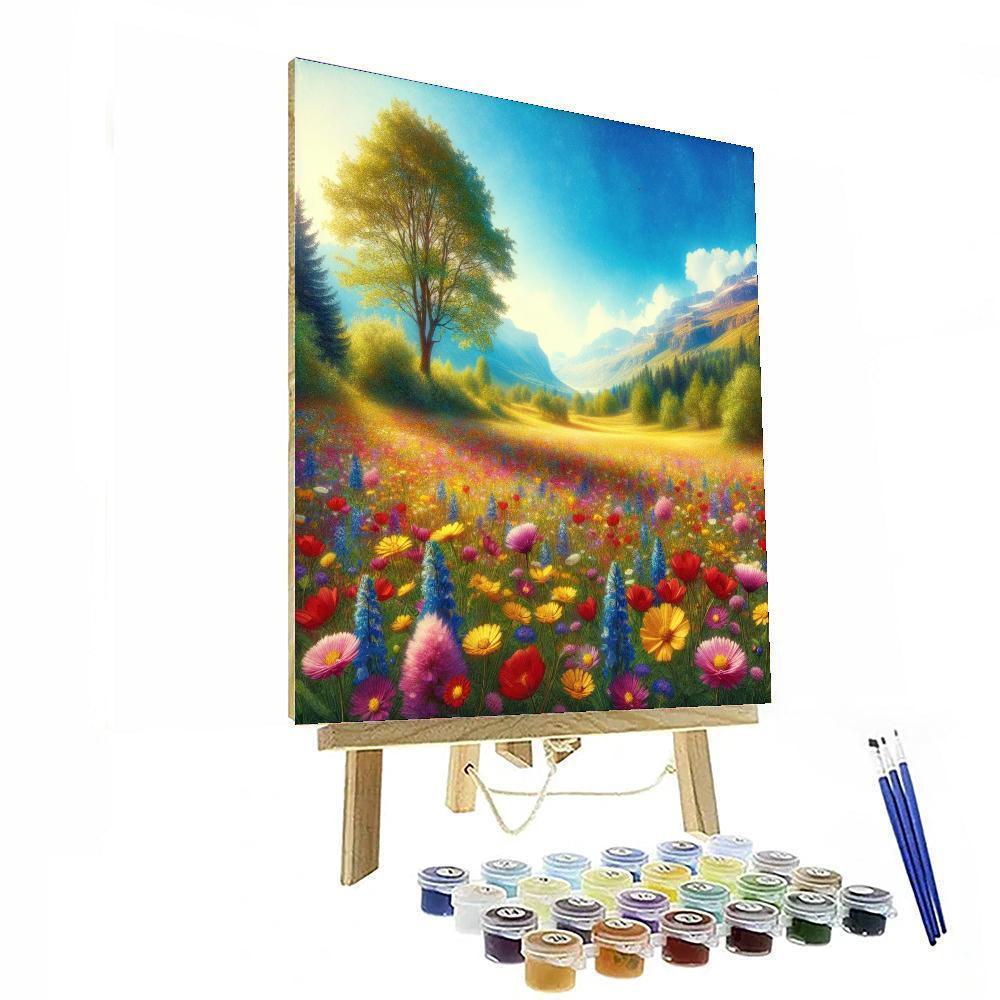 Dancing Wildflowers Number Painting