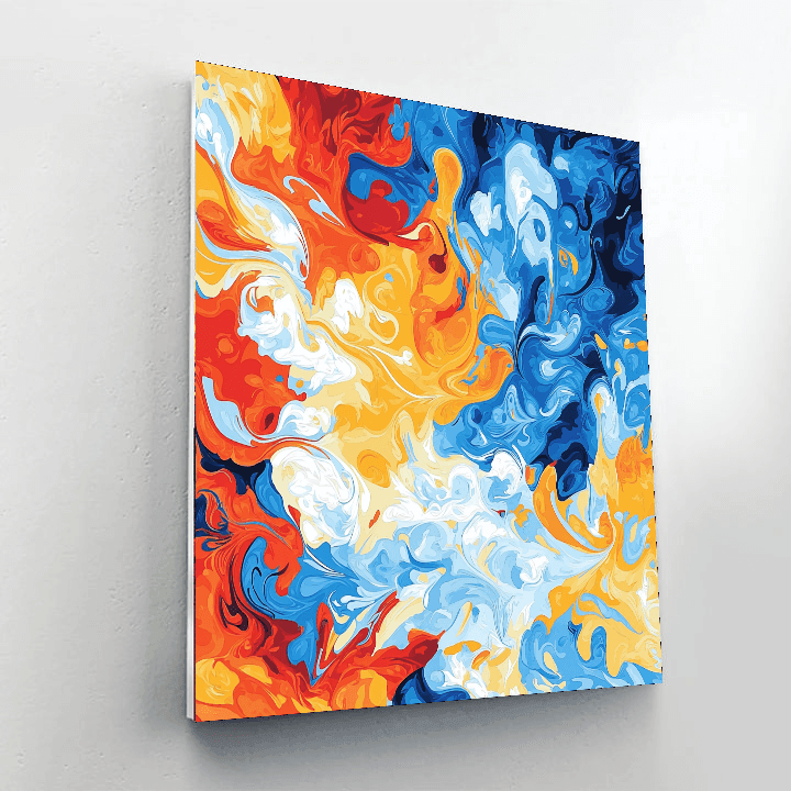 Jackson Pollock Inspired Whirling Dance Of Colors  Paint By Number