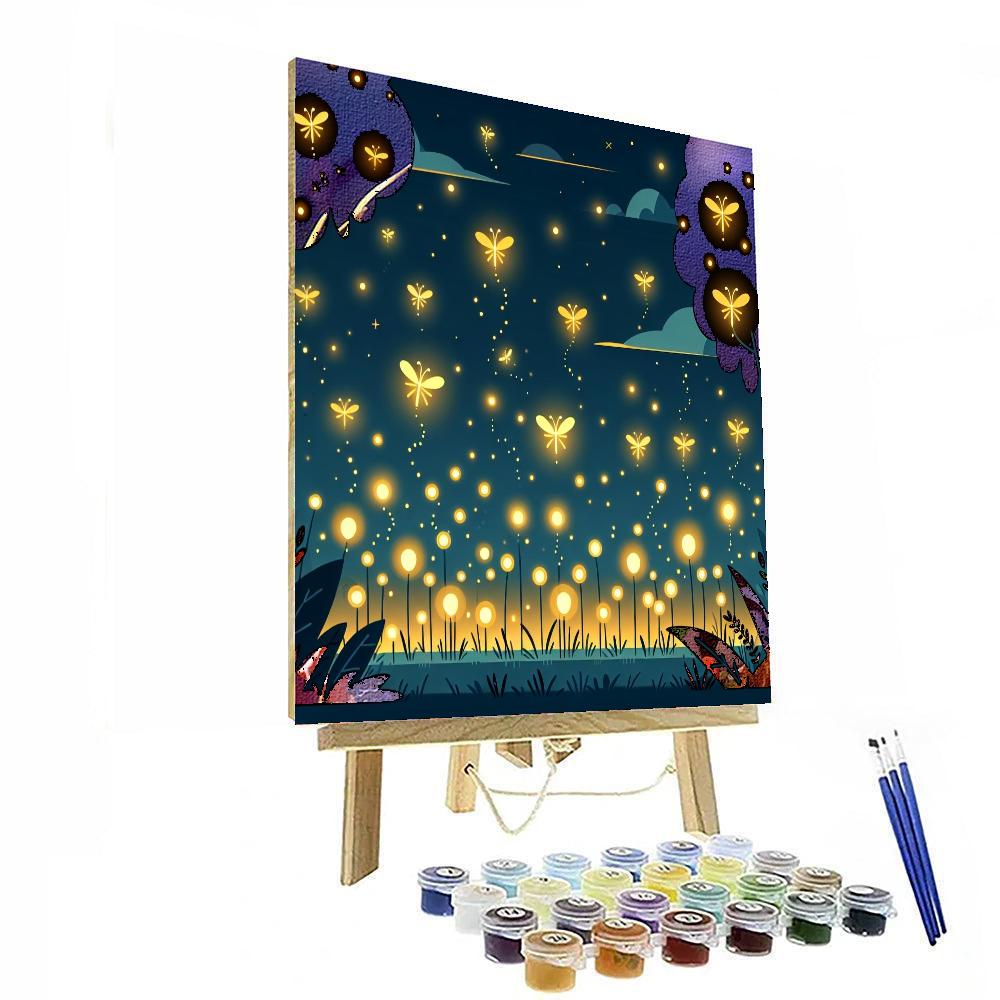 Friendly Firefly Garden Paint By Numbers Art