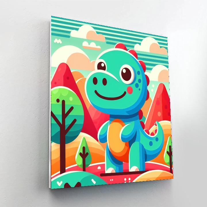 Gigglesaurus Number Painting