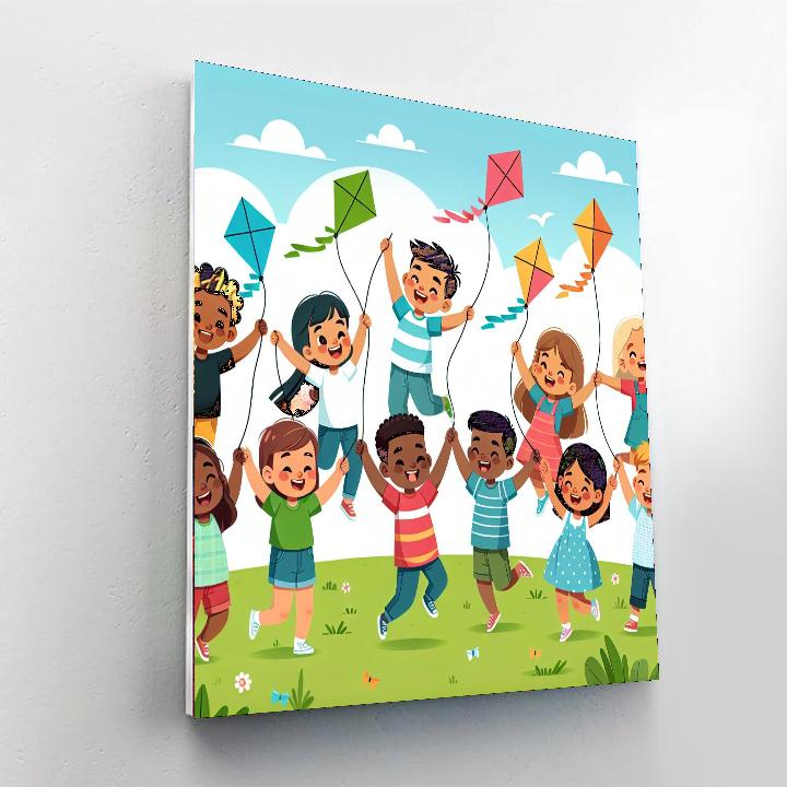 Joyous Kite Festival Number Painting