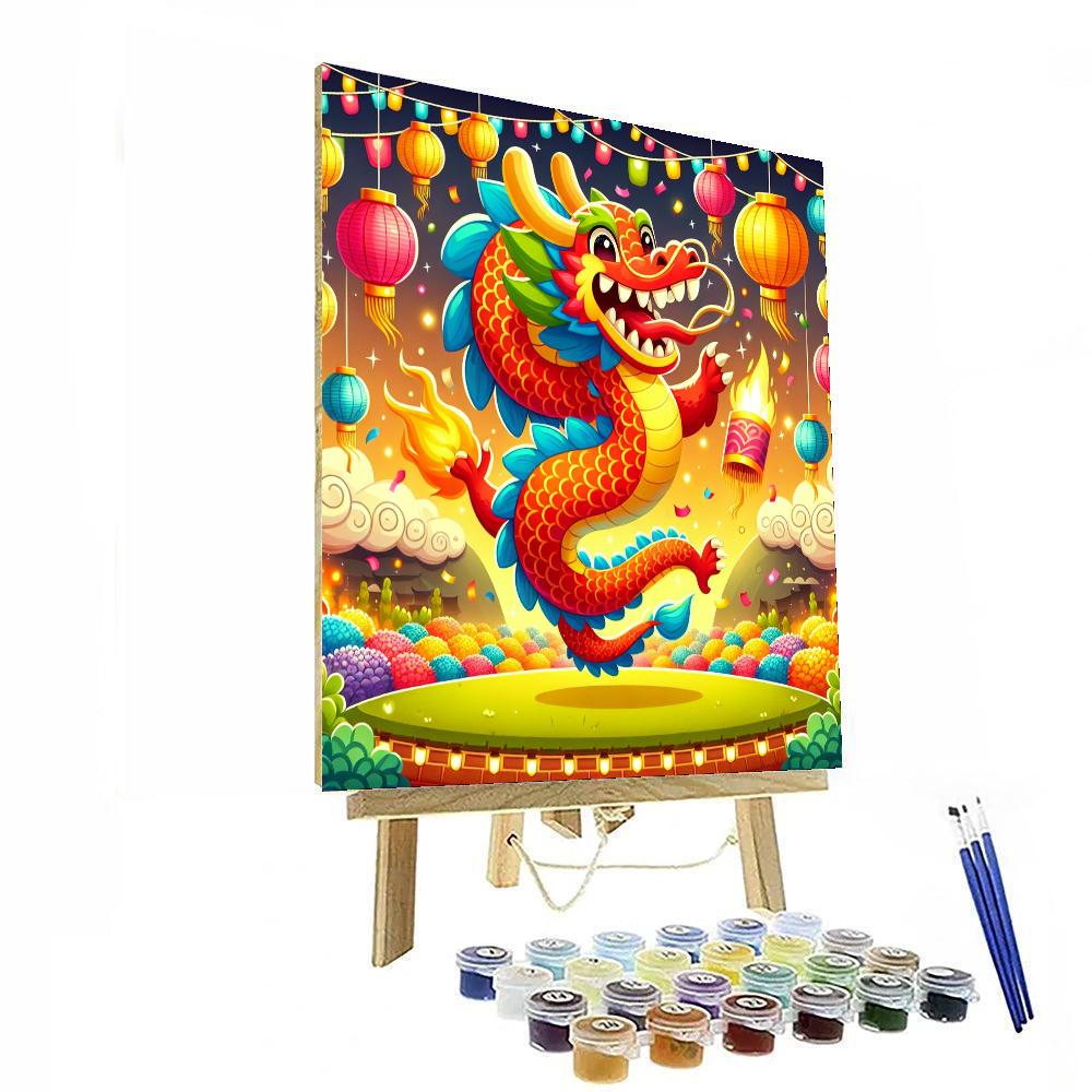 Dazzling Dragon Dance Numbered Painting Kits