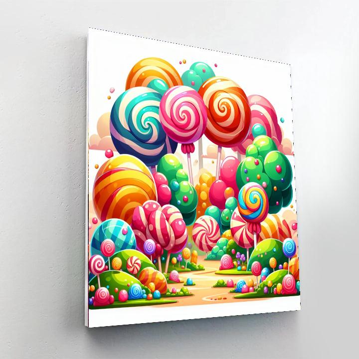 Charming Candyland Dream Number Painting