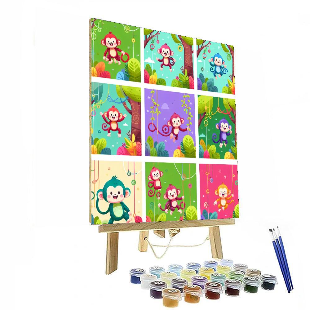 Monkey Mischief Mayhem Paint By Numbers