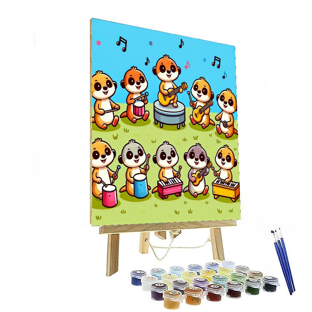 Musical Meerkat Band Paint By Numbers