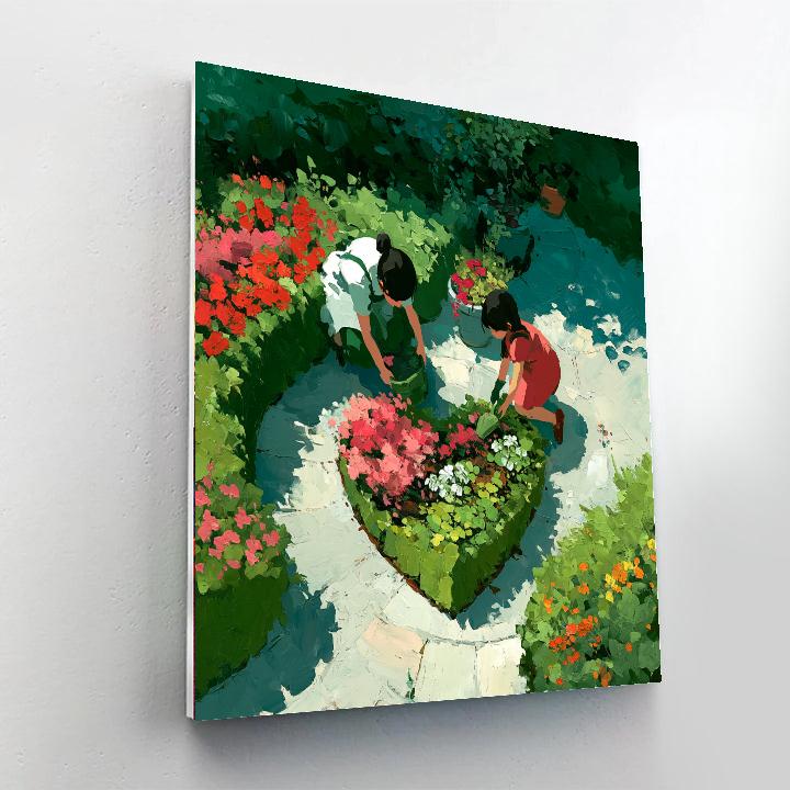 Generous Hearts In Bloom Painting Number Kit