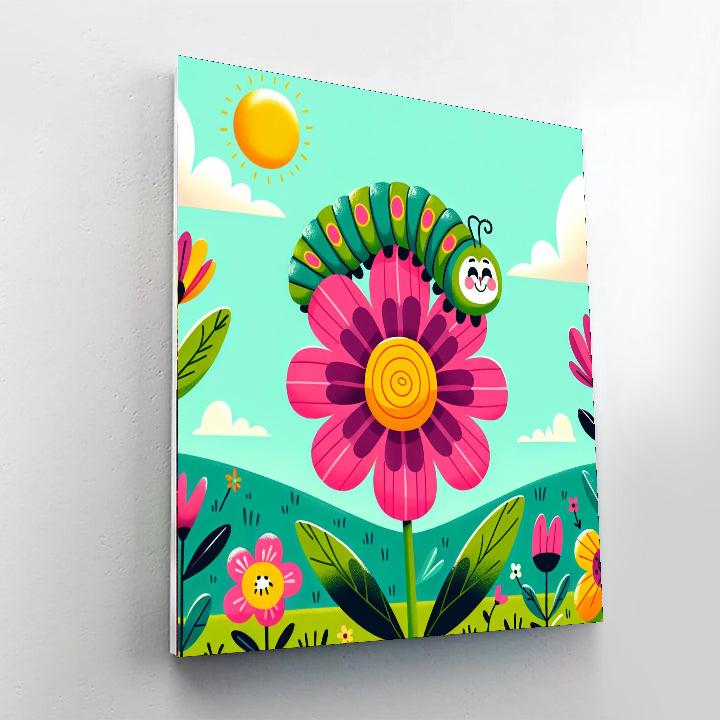 Cute Caterpillar’s Journey Paint By Number
