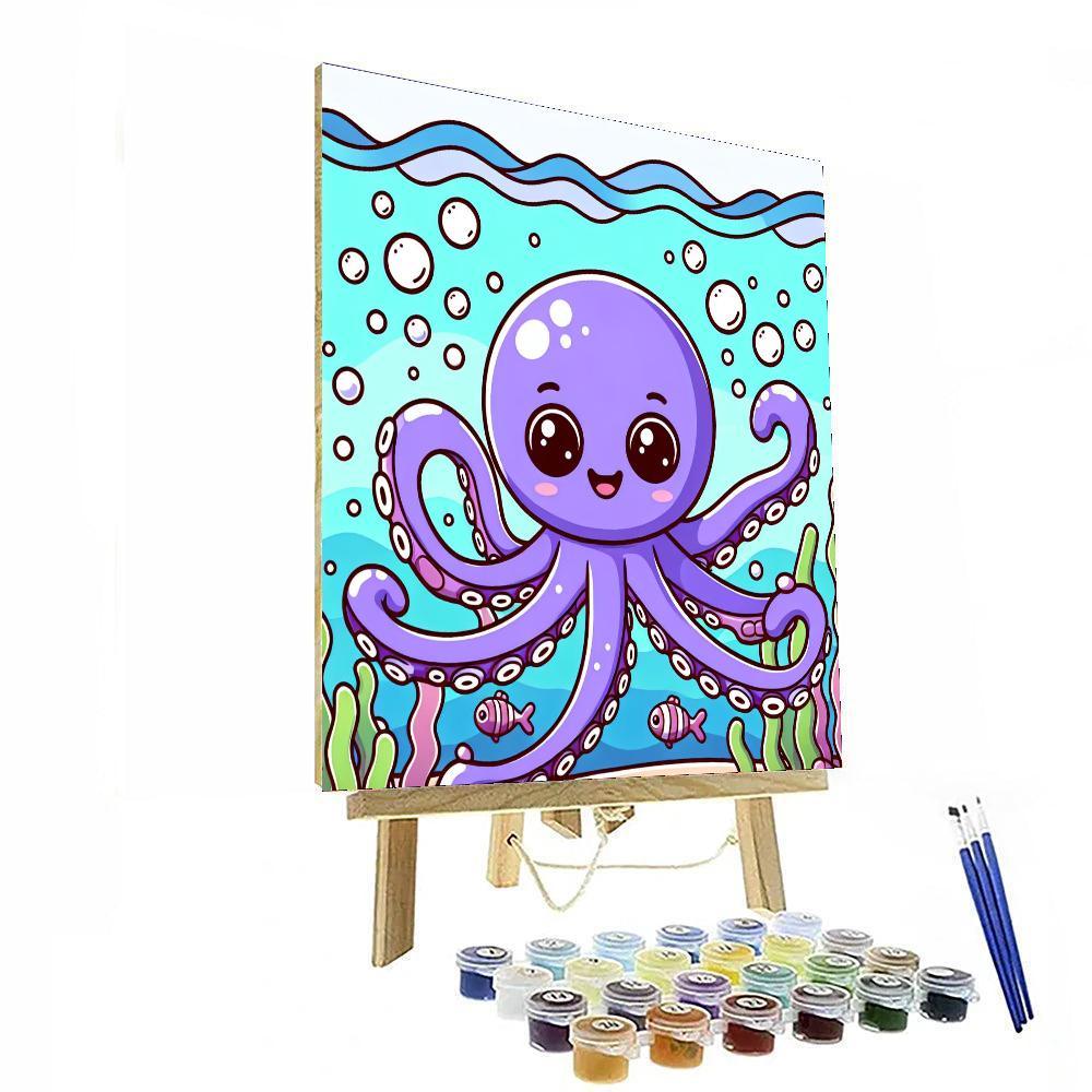 Bubbly Octopus Adventure Paint By Numbers Art