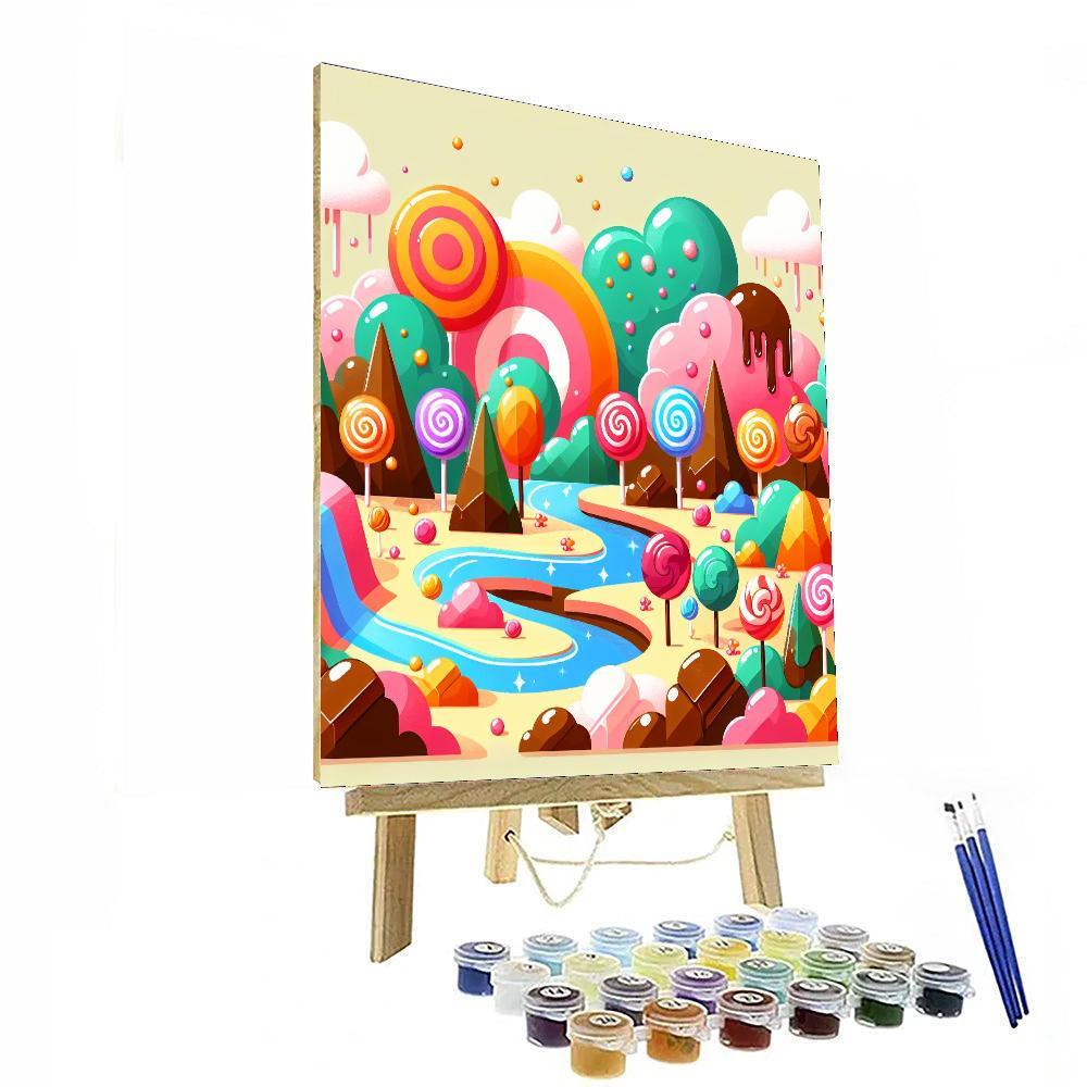 Cheery Candy Land Paint By Numbers