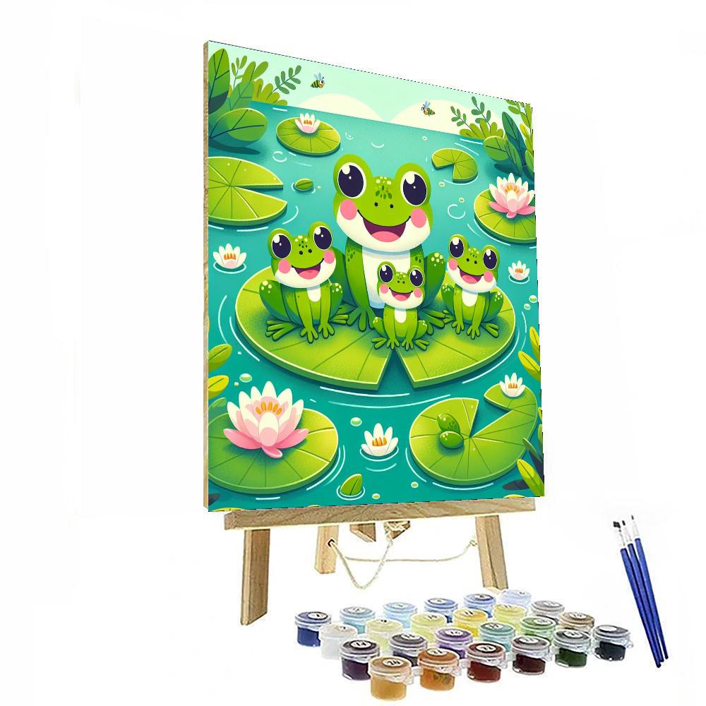 Playful Frog Family Numbered Painting Kits