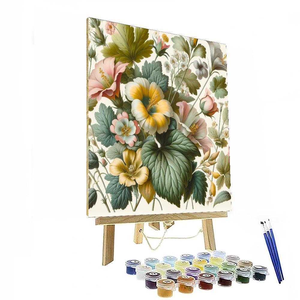 Floral Botanical Study Number Painting
