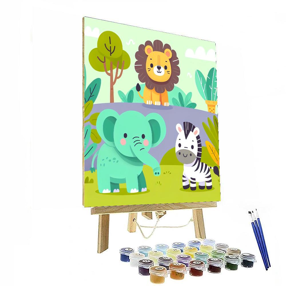 Jungle Safari Experience Paint By Numbers Art