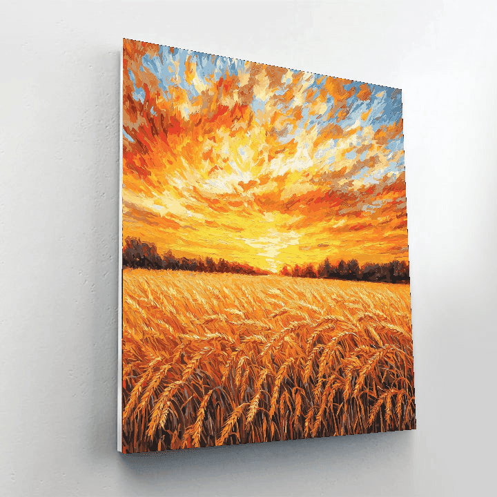 Vincent Van Gogh Inspired Golden Meadow  Paint By Numbers Art