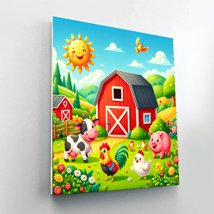 Vibrant Farmyard Fun Paint By Numbers