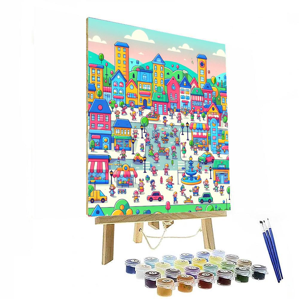 Funky Town Paint By Numbers Art