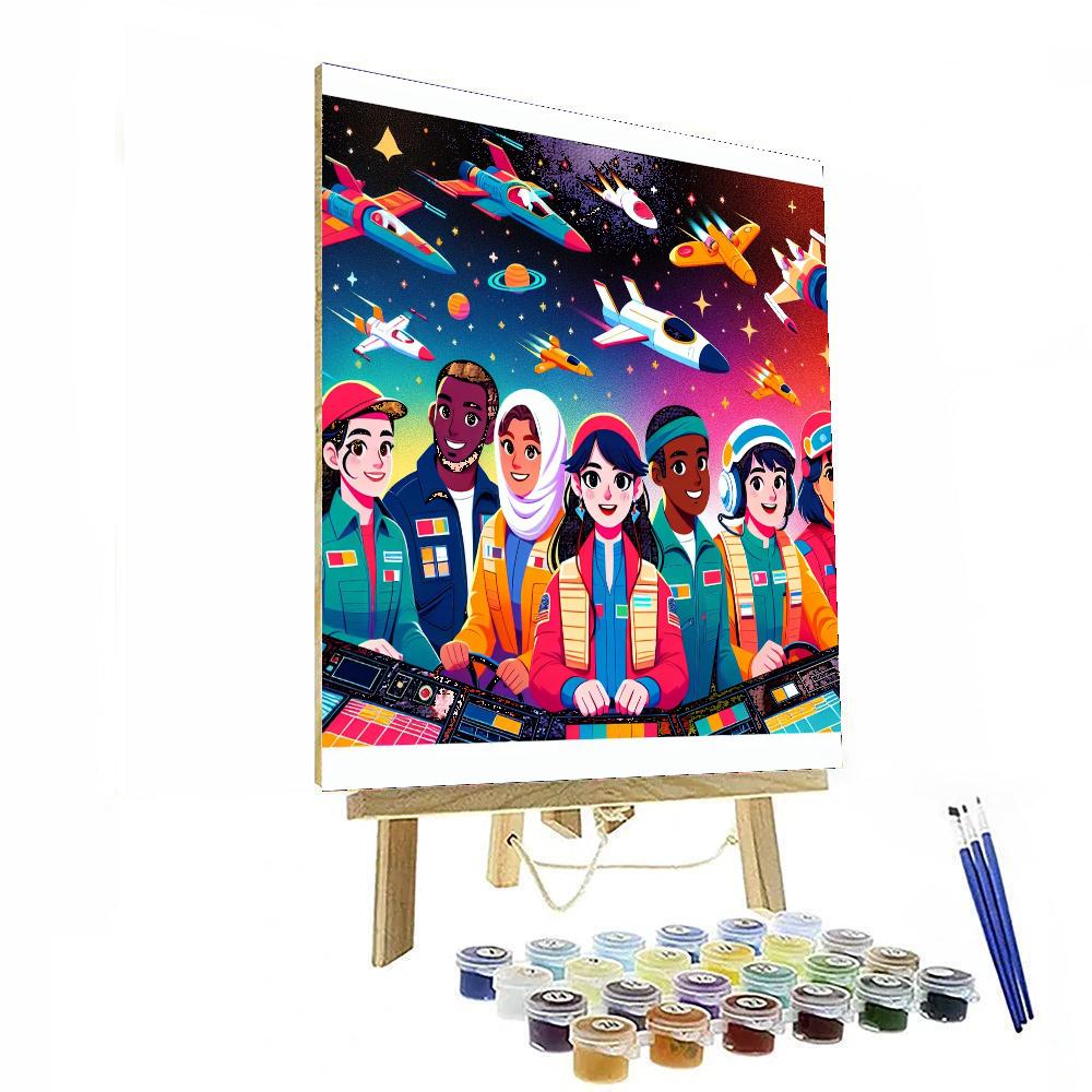 Starship Pilot Training Painting By Numbers Kit