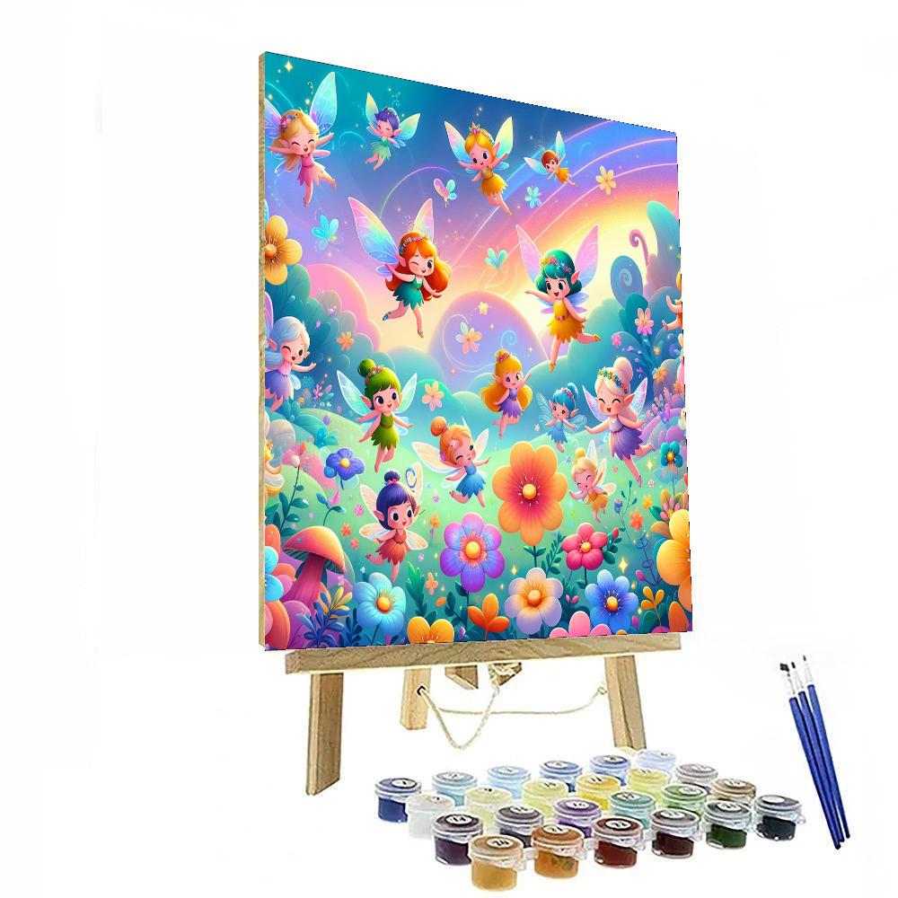 Magical Meadow Fairies Paint By Color