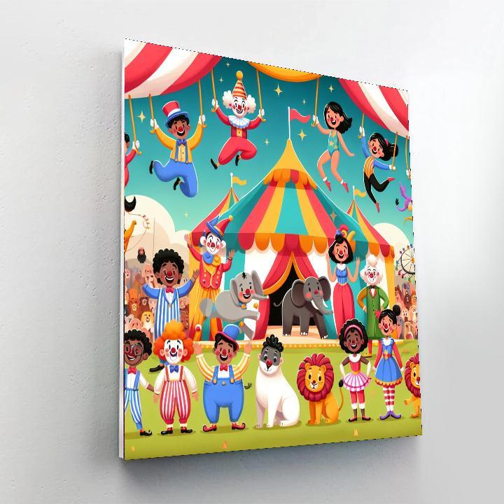 Whimsical Circus World Numbered Painting Kits