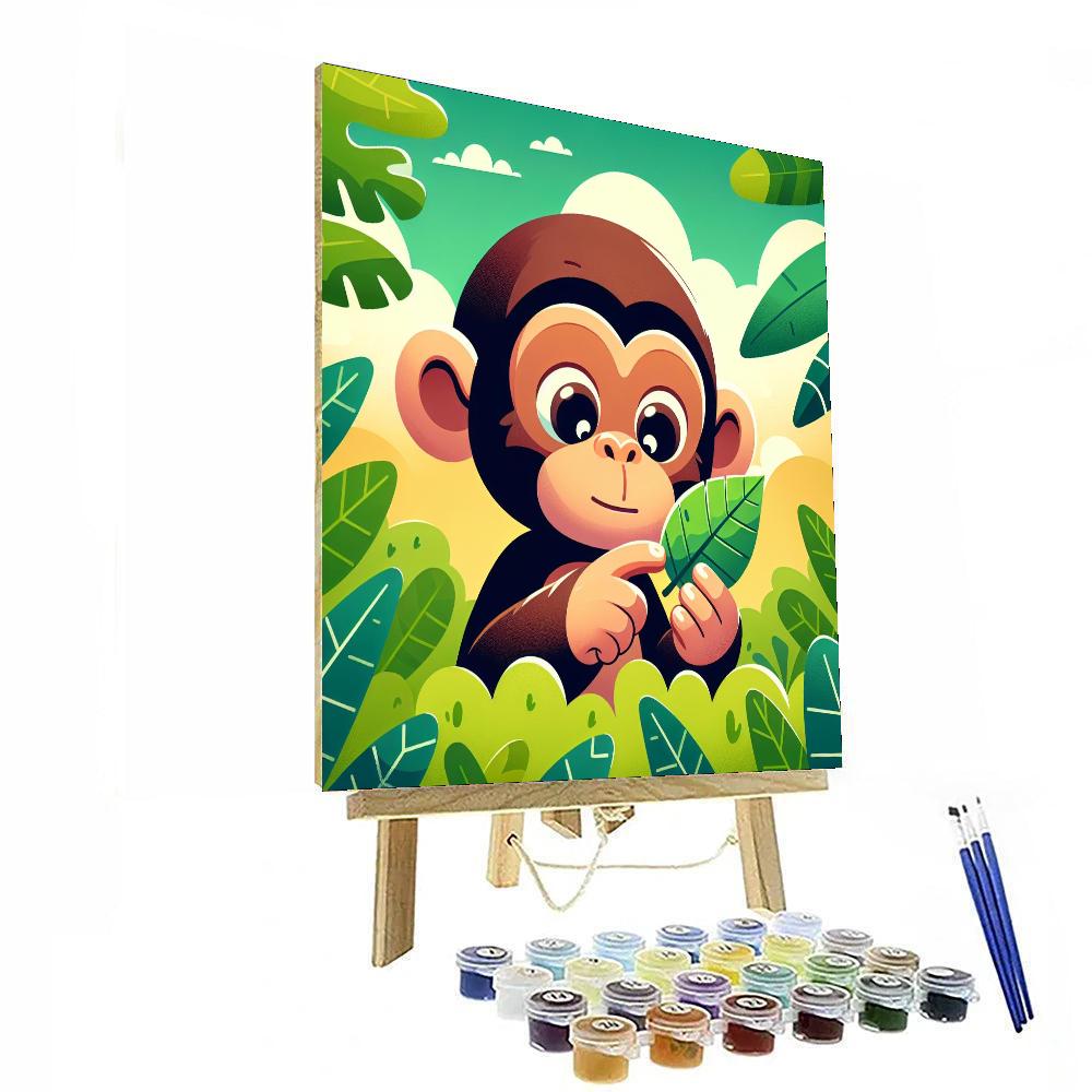 Clever Chimpanzee Paint By Numbers Art