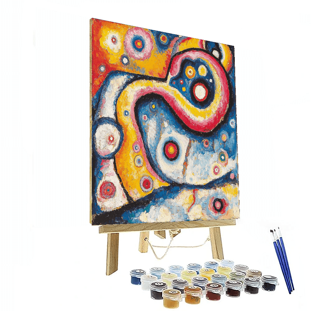 Wassily Kandinsky Inspired Vibrant Symphony  Paint By Numbers Art