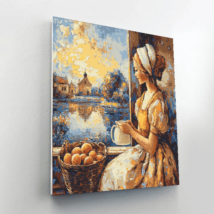 Johannes Vermeer Inspired Vermeer's Quiet Corner  Paint By Numbers Art