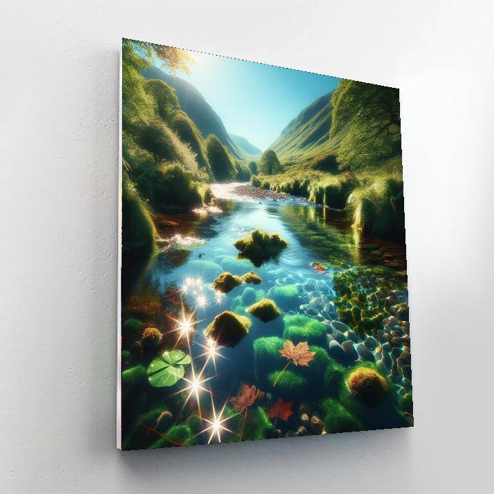 Mountain Stream Solace Paint By Numbers