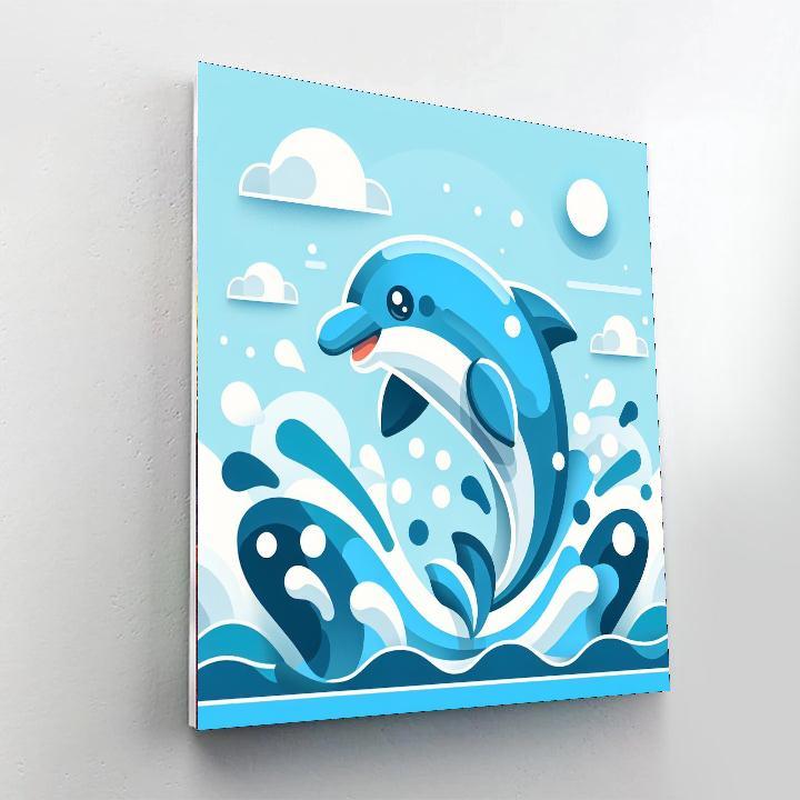 Mischievous Dolphin Adventure Numbered Painting Kits