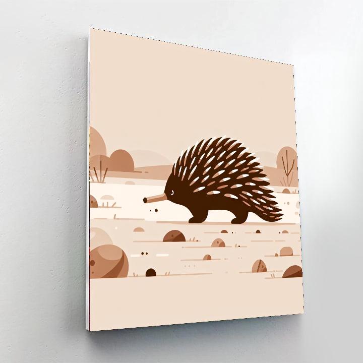 Eager Echidna Paint By Numbers Art