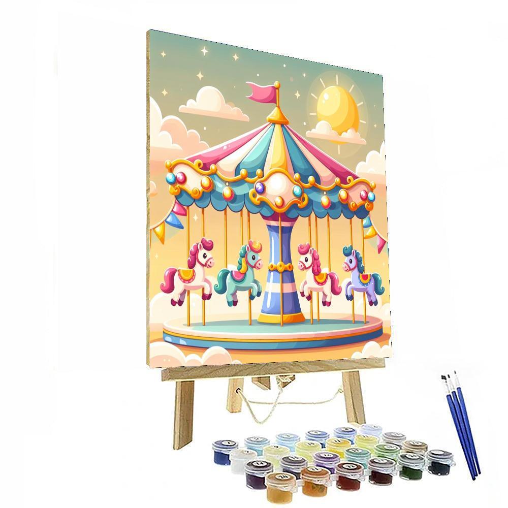 Lively Carousel DIY Paint By Numbers
