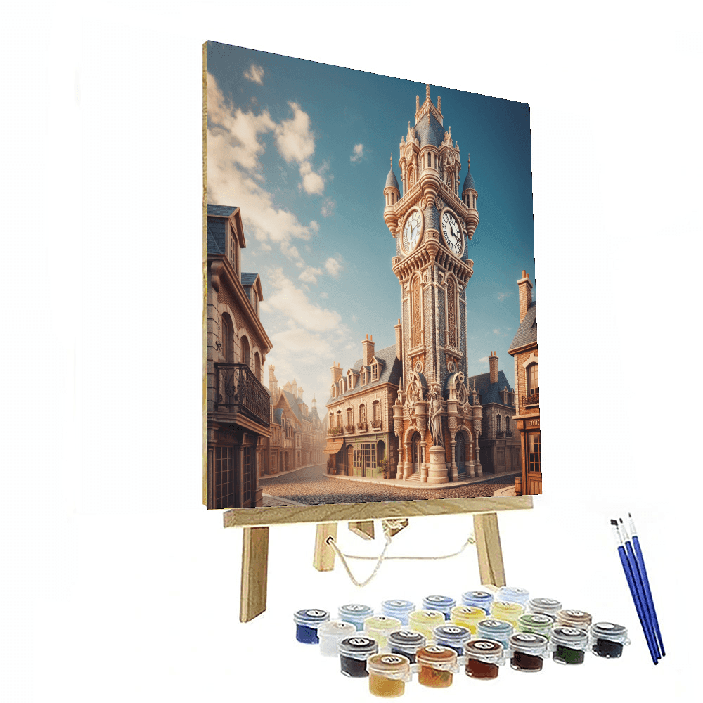 Old Town Clock Tower - DIY Painting By Numbers Kit