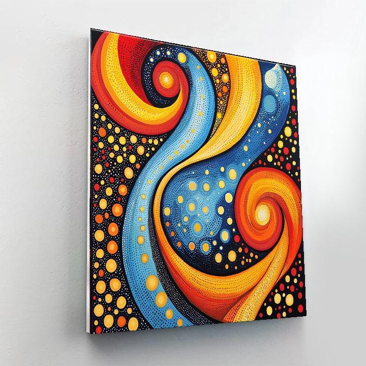 Yayoi Kusama Inspired Eternal Loop  Number Painting