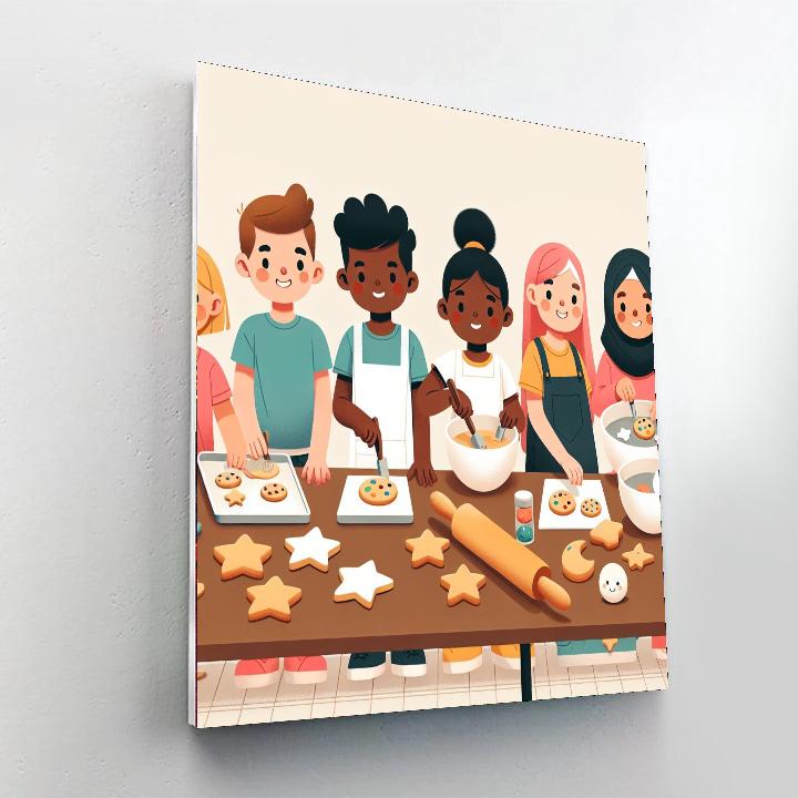 Cosmic Cookie Creation Number Painting