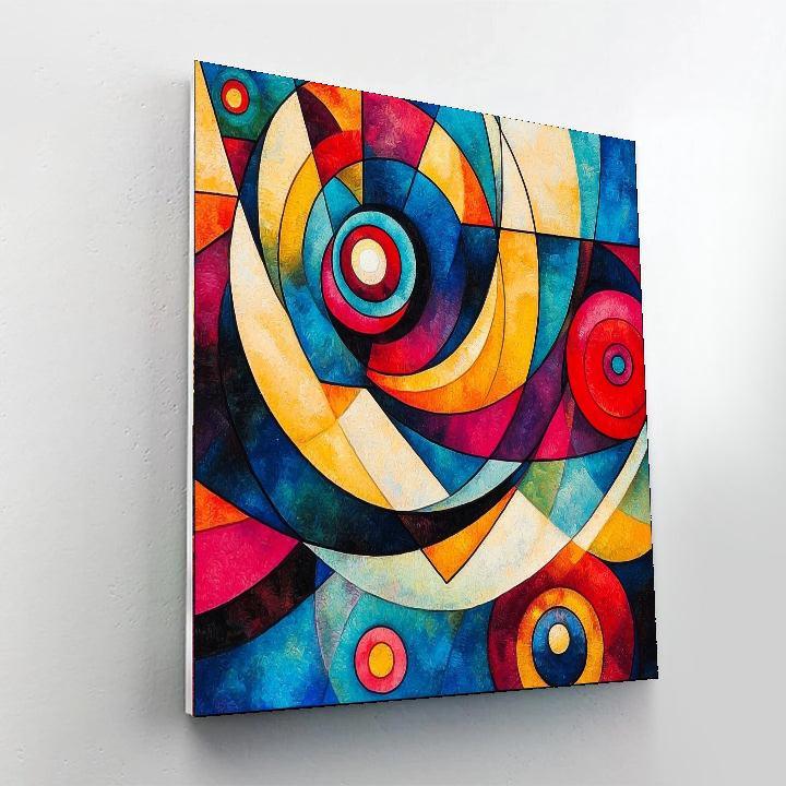 Wassily Kandinsky Inspired Kandinsky's Energetic Kaleidoscope  DIY Paint By Numbers